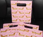 Lot Of 5- Dachshund      Hearts Small Gift Bags Love Wiener Dogs New Sweet Doxie