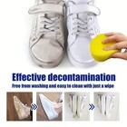 120g White Shoe Cleaner Paste Polish Cream With Sponge For Cleaning Restoration