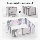 Baby Playpen  18 Panel Foldable Play Yard For Toddlers  Easy Assemble Safety    