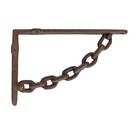 2 Rustic Cast Iron Chain Links Shelf Brackets Industrial Corner Brace 7 5 X 5 In