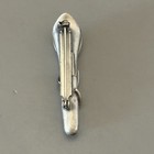 Pewter Lapel Pin Brooch Flower Bud Holder Silver Tone Vintage