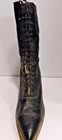 Antique Black Victorian  Edwardian Lace Up High-top Boots