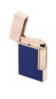 S t Dupont Line 2 Perfect Ping Lighter Blue   Gold Dragon Pattern C16632 Nib