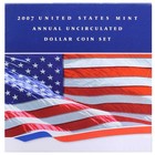 2007 Annual Uncirculated Dollar 6 Coin Set Silver Eagle Sacagawea Presidential