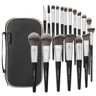 18 Pcs Professional Makeup Brush Set With Case - Synthetic Face Kabuki  Foundati