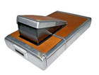 Vintage Polaroid Sx-70 Instant Land Camera Tan Brown Leather Aluminum Flat