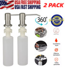 Stainless Steel Soap Dispenser Kitchen Sink Bath Hands Liquid Pump Bottle X2