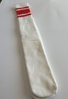 Men   s Vtg Socks White red Striped Tube Mid Calf One Size Usa Tube 21    Thick