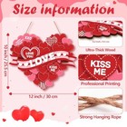 Valentines Day Wreath Wooden Heart Hanging Sign Layered Heart Design With Red