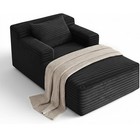 45   Chaise Lounge Chair Indoor  Corduroy Upholstered Boneless Sofa Bed  Deep   