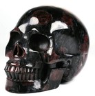 Huge 5 0  Garnet Carved Crystal Skull  Realistic  Crystal Healing
