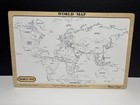 Melissa   Doug World Map Wooden Puzzle With Country Outlines Under Pieces 