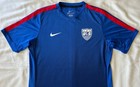 Nike Men s Usa Soccer Team Blue   Red Short Sleeve Football Jersey - Size Xl