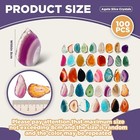 100 Pieces Geode Agate Crystals Bulk Polished Geodes Stones Agate Light Ta
