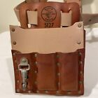 Klein Model 5127 5456   5129 Leather Tool 7  Pouches    Belt Electrician Lineman