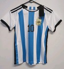 Lionel Messi Argentina Soccer World Cup Jersey   Shorts Kids Set Size 24  81662 