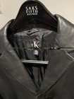 Vintage Men s Calvin Klein Black Leather Blazer Size Large