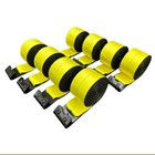 10 Pack  4  X 30  Winch Strap With Flat Hook - 5400lbs Wll Flatbed Tie Down