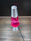 12 Inch Pink Lava Lamp With Silver Base And Cap K2104 - Tested Working