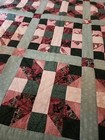 New Handmade Pink Green Floral Design Baby Crib Quilt Cottage 36x48 