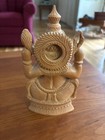 Wooden Hand Carved Ganesh Hinduism Statue 7 5 Inches Tall India