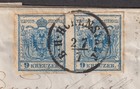 Austria 1853 9kr Pair  Folded Cover Over Minden homberg To Crefeld