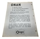 Onan Electric Generating Plants Manual And Parts Catalog Dec Series 1963 Vintage