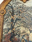 Vintage Hand Painted Landscape Wall Plaque Wood Relief Art Cottage Scene 010