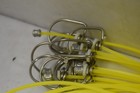 12 Pk Tie Cords 6 Ft Poultry Rust Free Crimps Black Poly-nylon Hitch Yellow Cord