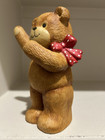 Vintage 1980 Enesco 6  Lucy And Me Teddy Bear Coin Bank Rigg Bear Still Piggy