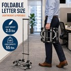 Luggage Cart With 2 Wheels Foldable  Purse Trolley  Portable Travel Dolly Com   