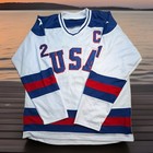 Miracle On Ice Team Usa 1980 Winter Olympics Mike Eruzione Hockey Jersey 2xl New