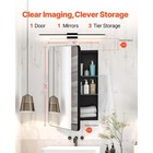 Medicine Cabinet 16x24 Inch Bathroom Mirror Aluminum Frame Wall 2-layer Recessed