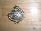 Vintage Custom Hoseman Red Jacket Hose Fire Badge Number 20  Staten Island Ny