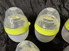 Comotomo Storage feeding 5oz Bottles  1 Slow Flow Nipples rings caps -lot Of 5