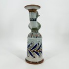Vintage Mexican Folk Art Ceramic Female Figure Candelabra Signed Mexico Ke