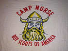 Vintage 1960 s Official Bsa Boy Scouts T-shirt Camp Norse Viking Single Stitch