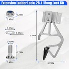 Werner 24-32ft Extension Ladder Lock 28-11 Kit Compatible With Aluminum   Fiberg