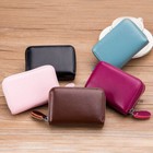 Rfid Blocking Wallet Genuine Leather Credit Card Holder Zip Purse Men Women Gift