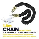 6 Ft Chain And Lock Kit Heavy Duty Chain Lock Security Long Chain Bike W  3 Keys