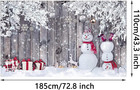 Christmas Backdrop For Photography  Fabric Wood Winter Snowman Merry Party New Y
