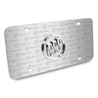 Buick 3d Logo On Logo Pattern Brushed Aluminum License Plate