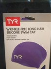 Tyr Long Hair Wrinkle Free Silicone Adult Swim Cap Purple New