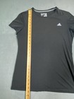 Adidas Ultimate Tee Climalite Women   s L Athletic Fit Short Sleeve Black