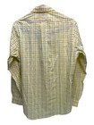 Polo Ralph Lauren Long Sleeve Dress Shirt Yellow Blue Plaid Classic Stretch  98