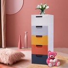 5-drawer Stackable Clothes Storage Cabinet Box Vertical Cases Organizer Home