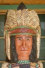 5  Cigar Store Wooden Indian Chief Sacred Buffalo Native American By F Gallagher