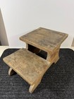 Antique Handmade Step Stool  9 1 2  Tall By 10  Wide