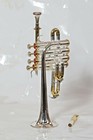 Pro Piccolo Bb Keys Trumpet Free Hard Case   Mouthpiece-gold And Silver