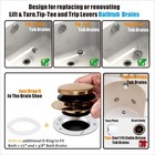 Champagne Bronze Universal Tub Drain Tip Toe Tub Conversion Kit Assembly  Art   